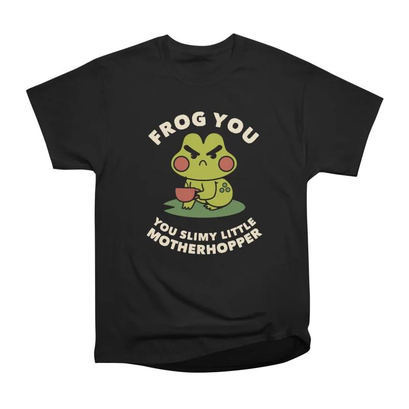 Men Casual Shirts Short Sleeves FROG YOU Tees Oversized T-shirts S