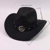 Western Cowboy Hat Tibetan Hat European and American Men's Top Hat Felt Hat Ethnic Style Women's Hat