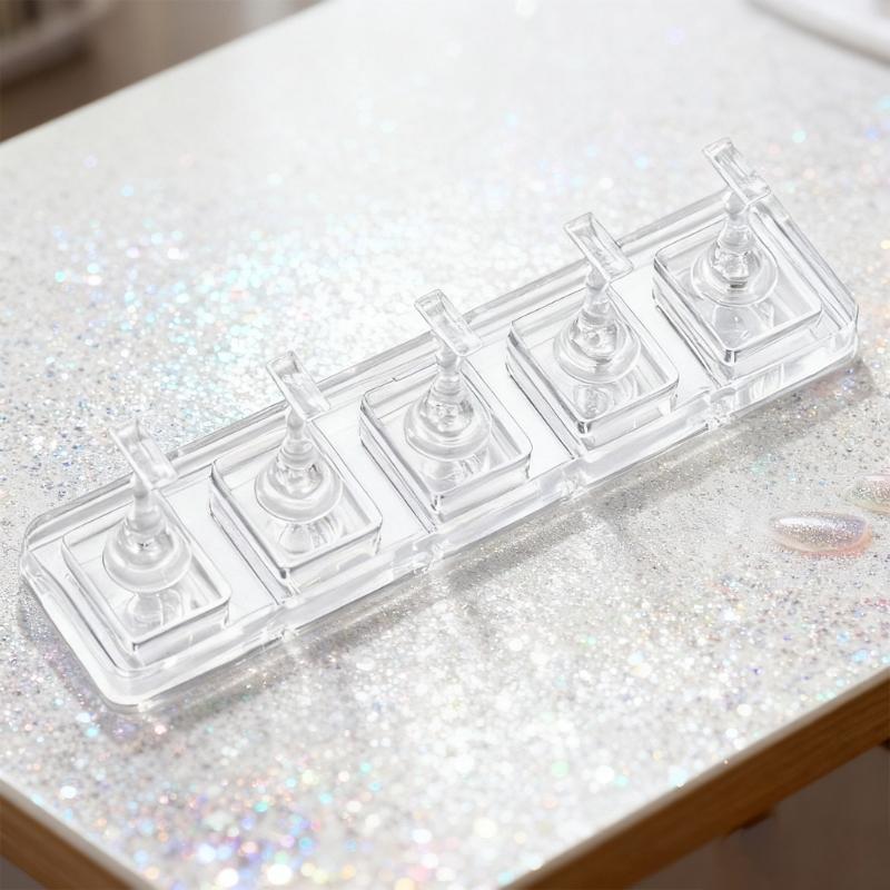 Non Magnetic Acrylic Nail Holder Safe for Electronic Devices Lightweight and Portable with Sturdy Base Easy Clean