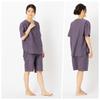 Watanosato Made in Japan Summer Cotton Short Sleeve Loungewear 622 (Watano Sato) Women's Loungewear, Set, (Free Size, Purple)