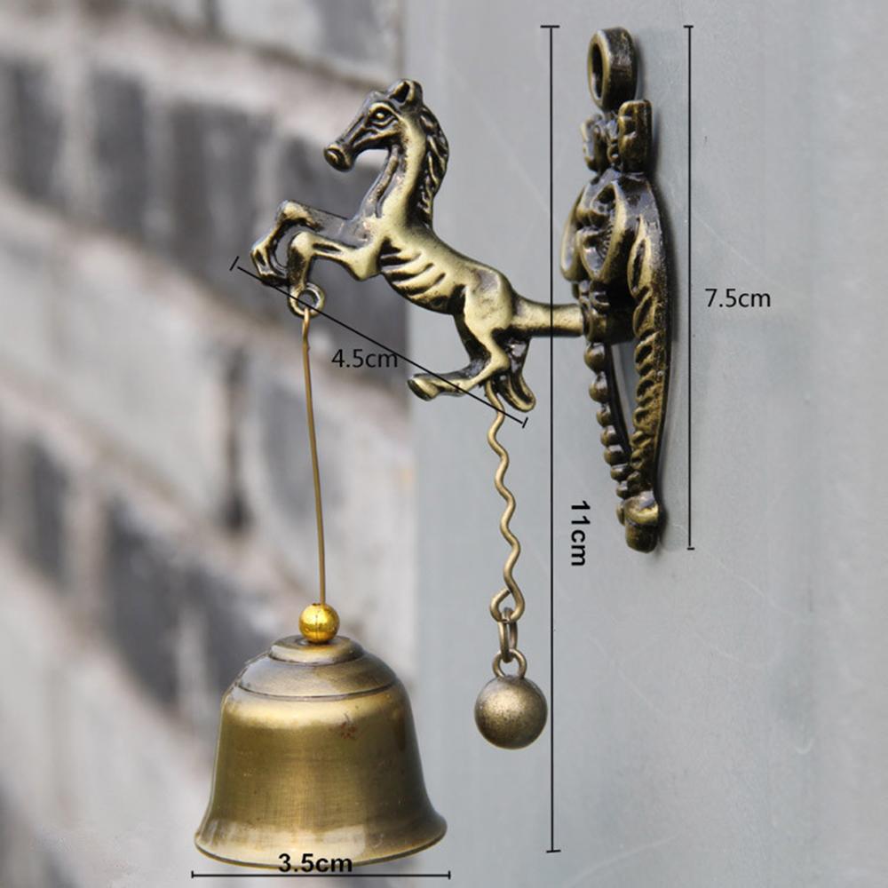 Compact Retro Decorative Doorbell Windchime Shopkeeper Bell Door Knocker For Store Room Garden Porch Front Entrance Home Decor
