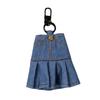 Creative Mini Denim Jeans Pen Holder Skirt Stationery Pouch Cute Keychain  Student
