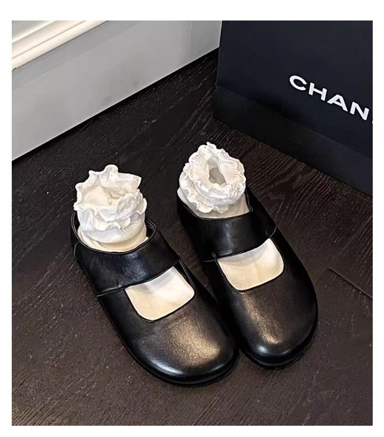 

Sheepskin version~ thick-soled bag head and half slippers, wearing Boken slippers with one pedal, simple and casual, all-inclusive, versatile sandals. 40 чёрный