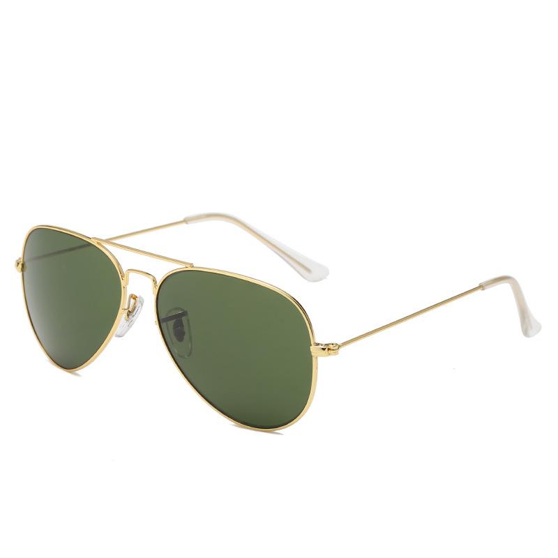 Pilot Sunglasses Tempered Glass Pieces Popular Style 3025 Women 3026 Men Driving Toad Glasses