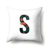 Polyester Pillowcase Flower Decoration Home 26 English Letter Printing Pillowcase Car Cushion Cover