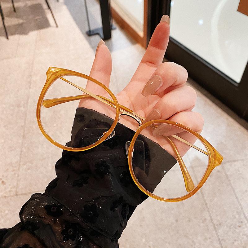 Vintage Retro Glasses Frame For Women Round Shape Anti Blue Light Eyeglass Frames Women High Quality Women'S Glasses