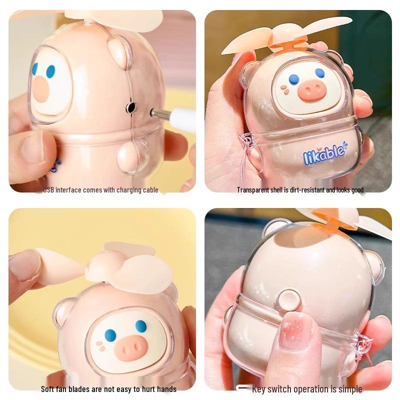 Portable USB Rechargeable Mini Handheld Fan for Kids & Students