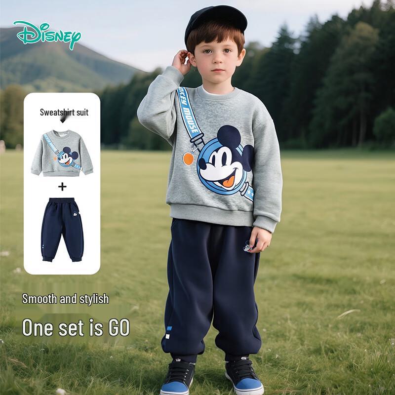 Disney Boys' Mickey Cartoon Sweatshirt Set