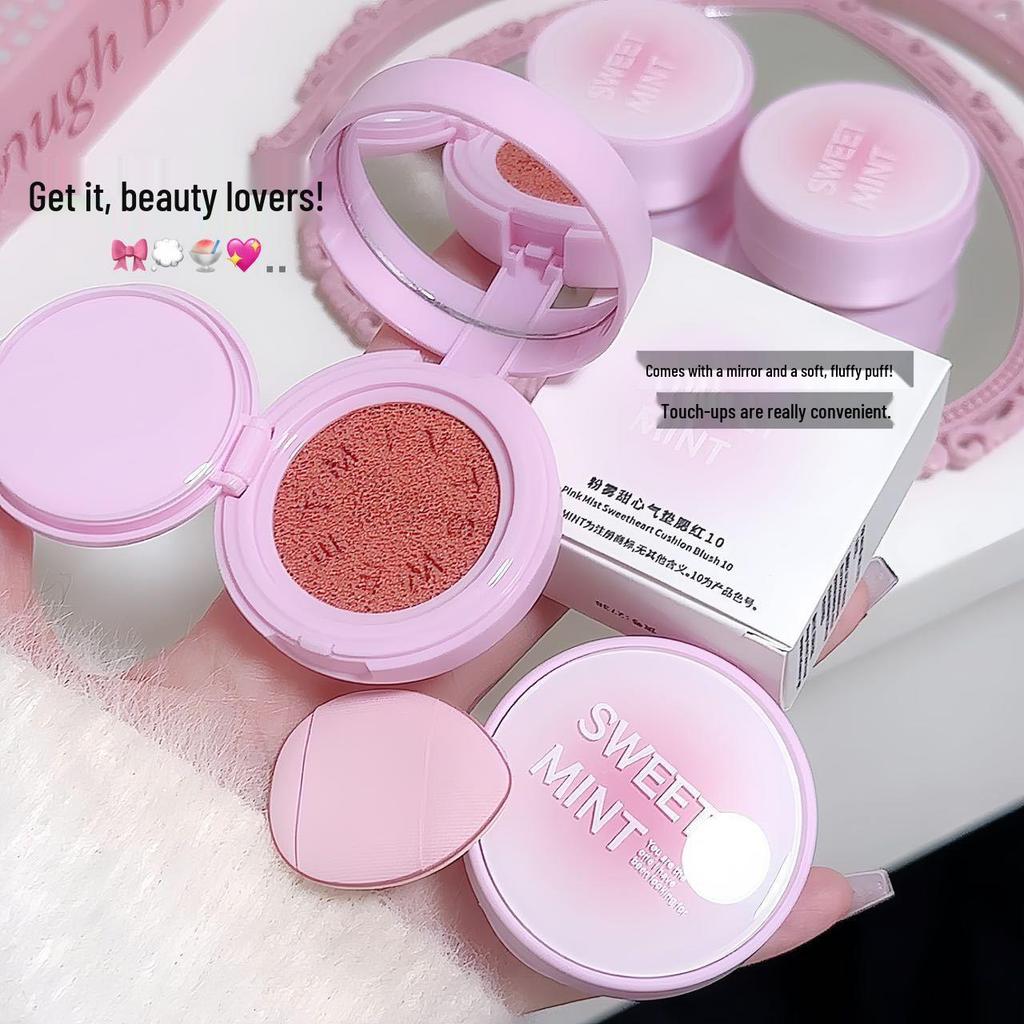 Sweet Mint Cushion Blush: Natural Matte Blush Cream with Color Expanding Technology