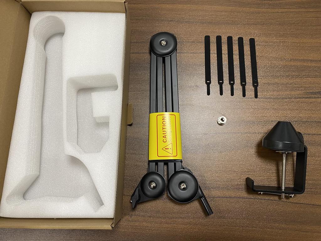 Adjustable Microphone Boom Arm, Extendable Metal Microphone Stand for Condenser Microphones, with 58"-38" Threads, Compatible with Blue Yeti Snowball