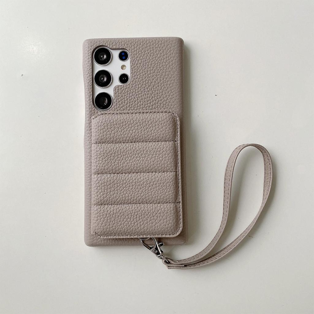 Luxury Lanyard Wallet Case For Samsung Galaxy S21 FE S22 S23 Plus Note 20 Ultra A52 A53 A54 5G Lichee Pattern Leather Cover