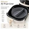Food Grade Silicone Air Fryer Liner Creative Non-Stick Basket Mat Silicone Baking Tray  Kitchen Use
