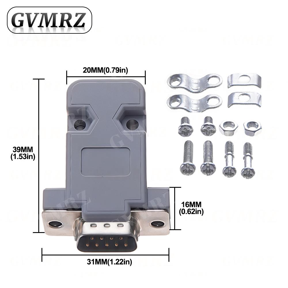 2Set DB9 Adapter Connector Core DB15 DB25 DB37 RS232 Serial COM Plug Connectors Hole/Pin Female Male Port Socket D Sub DP9