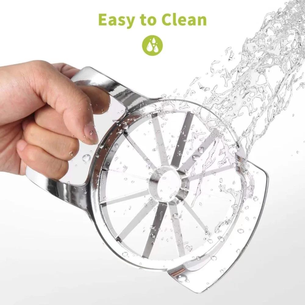 12-Blade Extra Large Apple Cutter Slicer,Stainless Steel Ultra-Sharp Fruit Corer Slicer Tools Kitchen Accessories