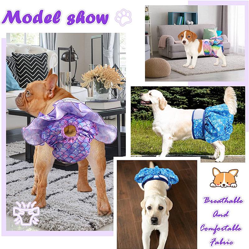 Female Dogs Diaper Pets Physiological Pants Washable Sanitary Panties Leakproof Menstrual Underwear For Small Large Dogs Shorts