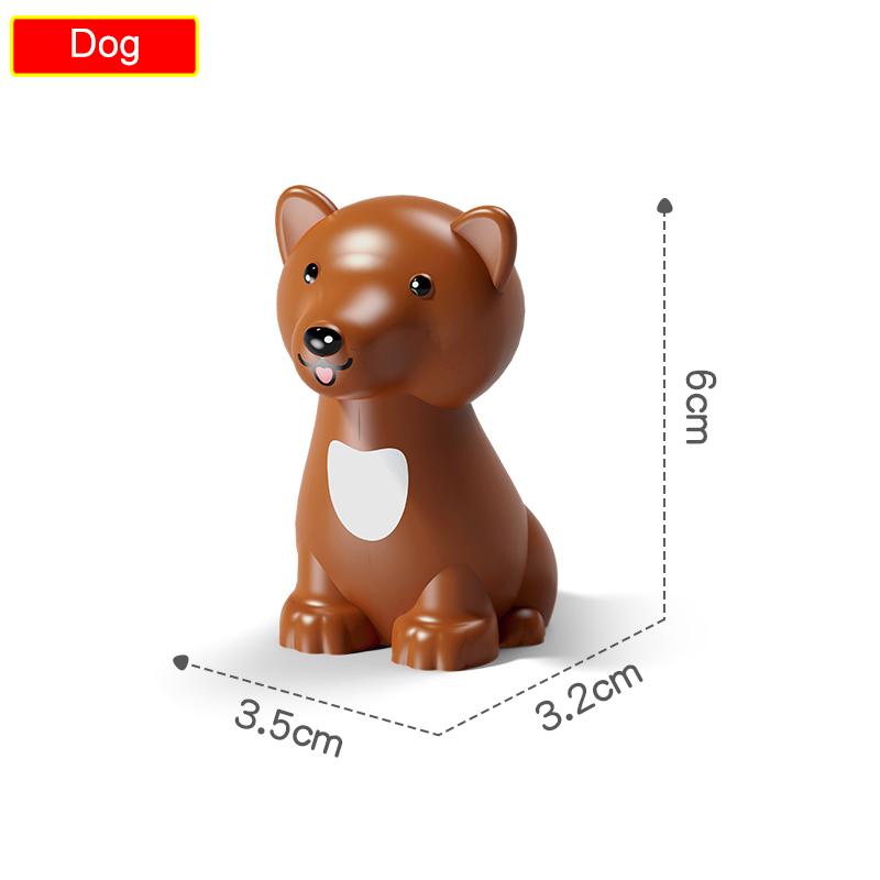 NEW Big Size Building Blocks Accessories Figures Animals Block Dinosaur Kangaroo DIY Bricks Assembly Toys For Children Kids Gift