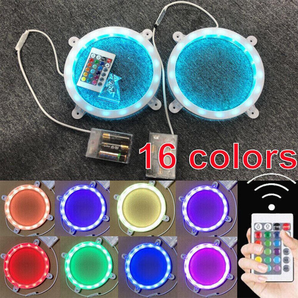 2pcs Cornhole Night Light Game Toss Board LED Lamp 16 Colors with Remote Control