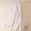 Women's Summer Plus Size Loose Wide-legged Pants High-waisted Straight Draped Nine-minute Pants