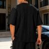 Men's Short Sleeve Crew Neck Knit T Shirt Relaxed Fit Soft Fabric Casual Pullover Top for Everyday Wear