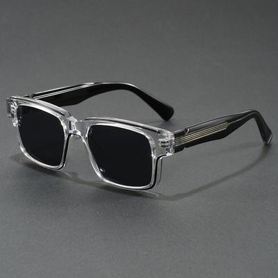 Retro Rectangle Sunglasses for Men Women UV400 Protection Classic Trendy Driving Sun Glasses Outdoor High Quality Travel Glasses