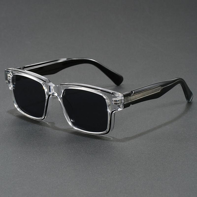 Retro Rectangle Sunglasses for Men Women UV400 Protection Classic Trendy Driving Sun Glasses Outdoor High Quality Travel Glasses