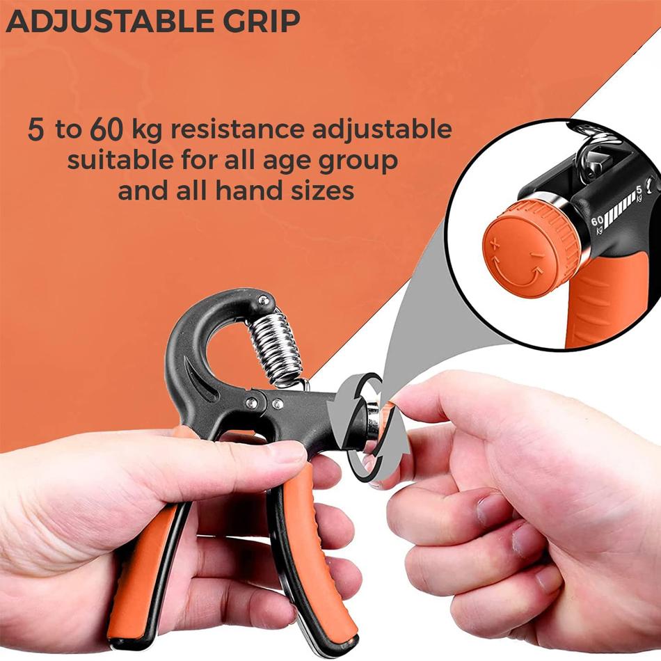 5 To 60 Kg Gym Fitness Grip Strengthener Men's Adjustable Finger Heavy Duty Exerciser Strength Muscle Recovery Grip Strengthener Trainer