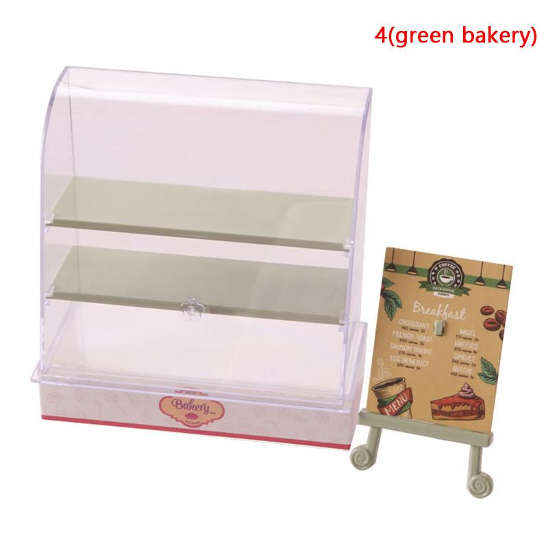 1:12 Scale Dollhouse Miniature Food Bakery Shop Cake Display Counter Bakery Cabinet Model Showcase Mini Snack Cabinet