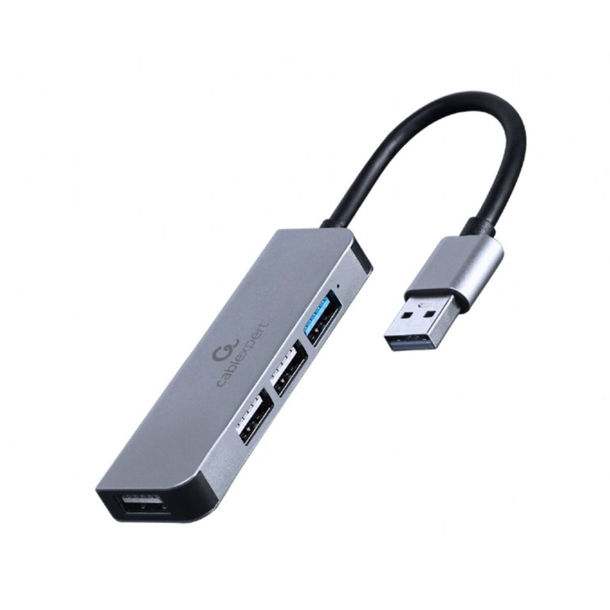 

USB-концентратор GEMBIRD 4-портовый USB-концентратор: 1 x USB 3.1 + 3 x USB 2.0, серебристый