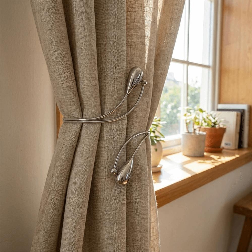 2PCS Arm Ring Curtain Holders Adjustable Curtain Holdbacks Living Room