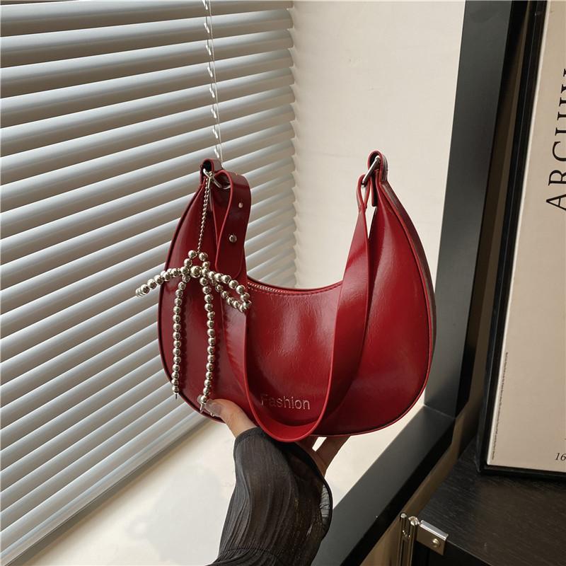 Fashion Popular Niche Casual Solid Color New Summer Fashion Versatile Simple Commuter Shoulder Armpit Bag Women
