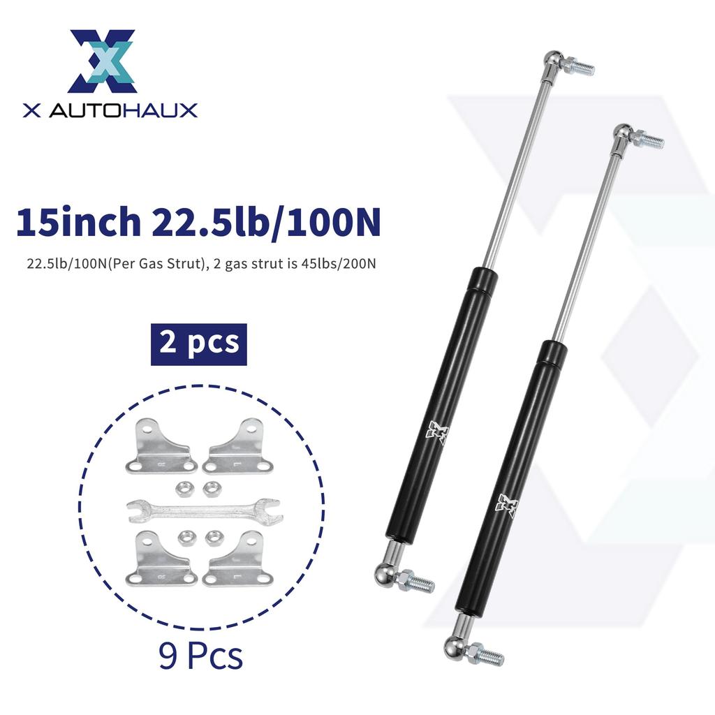 X AUTOHAUX Gas Universal Lift Gas Damper for and Includes and 38cm Extended 23cm Compressed 10kg Set of 2 Springs, Supports, Earthquake-Resistant RVs,