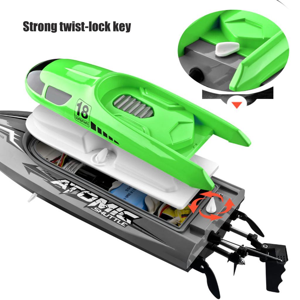 2.4G High Speed Remote Control Boat Waterproof Anti Collision Remote Control Speedboat