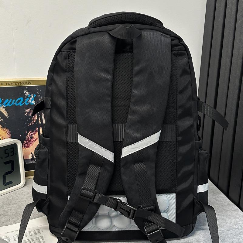 School bag couple Korean version ins solid color college style casual versatile backpack junior high school student large capacity backpack