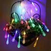 Battery Powered LED Fairy String Lights Raindrop Style Outdoor Waterproof for Christmas Wedding Party Holiday Garden Patio Decorative Lighting