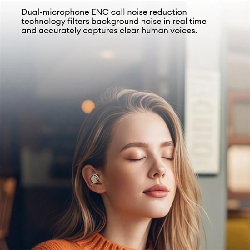 Original Lenovo LE206 Wireless Sleep Invisible Earbuds Tiny Hidden Earphone Bluetooth 6.0 Headphone Sport Stereo Noise Cancelling Headset