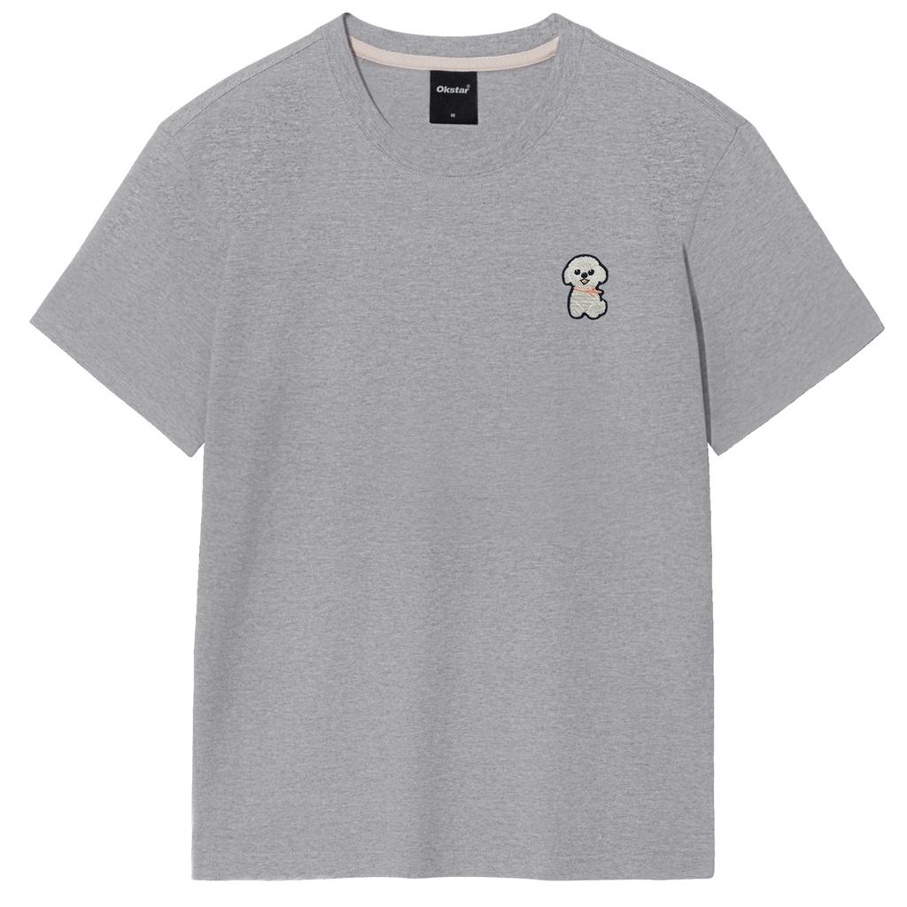 OKSTAR Pposongmung Embroidered Short Sleeve T-Shirt (D Type)