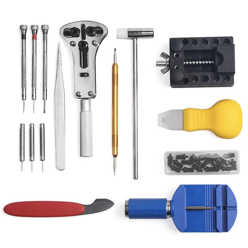 147-teiliges Uhrenreparaturwerkzeug-Set für Banddemontage, Gehäusebodenöffnung und Batteriewechsel