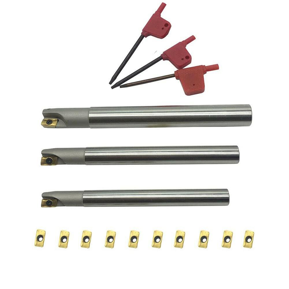 BAP 300R C10-10+C12-12+C16-16 CNC Indexable End Mill Holder Tool+10Pcs APMT1135