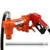 Fuel Transfer Pump, 12V DC 16 GPM 1/4 HP, Gasoline Extractor Pump with Automatic Nozzle, Discharge Hose & Suction Pipe for Gasoline, Diesel, Kerosene,