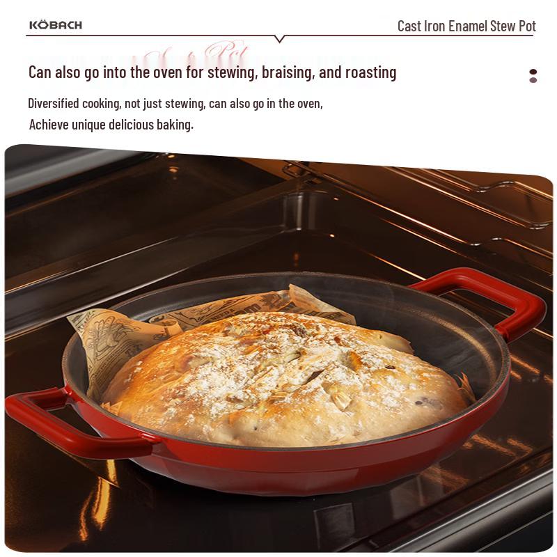 Kobach 28cm Enamel Cast Iron Multi-Function Stew Pot