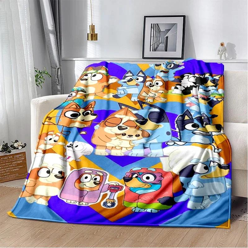 3D Print B-Blueys Family Cartoon Dog Blanket,Soft Throw Blanket for Home Bedroom Bed Sofa Travel Cover Kid Gift