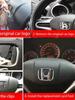 Honda Steering Wheel Cover Emblem Sticker 53mm/43mm ABS Car Accessory for Odyssey City Jazz Fit CRV Civic Accord Insight Jade RF6