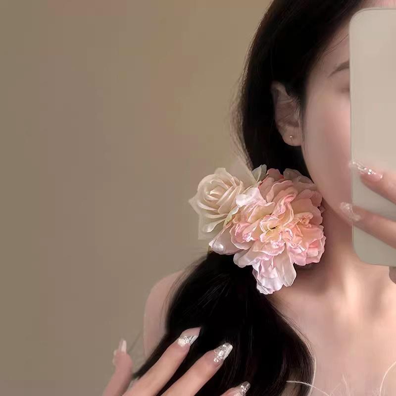 Pink Flower Hair Claw Fairy Hair Clip Large Hairpin For Women Girls Sweet Versatile Hair Clip Fashion Hair Accessories Gifts