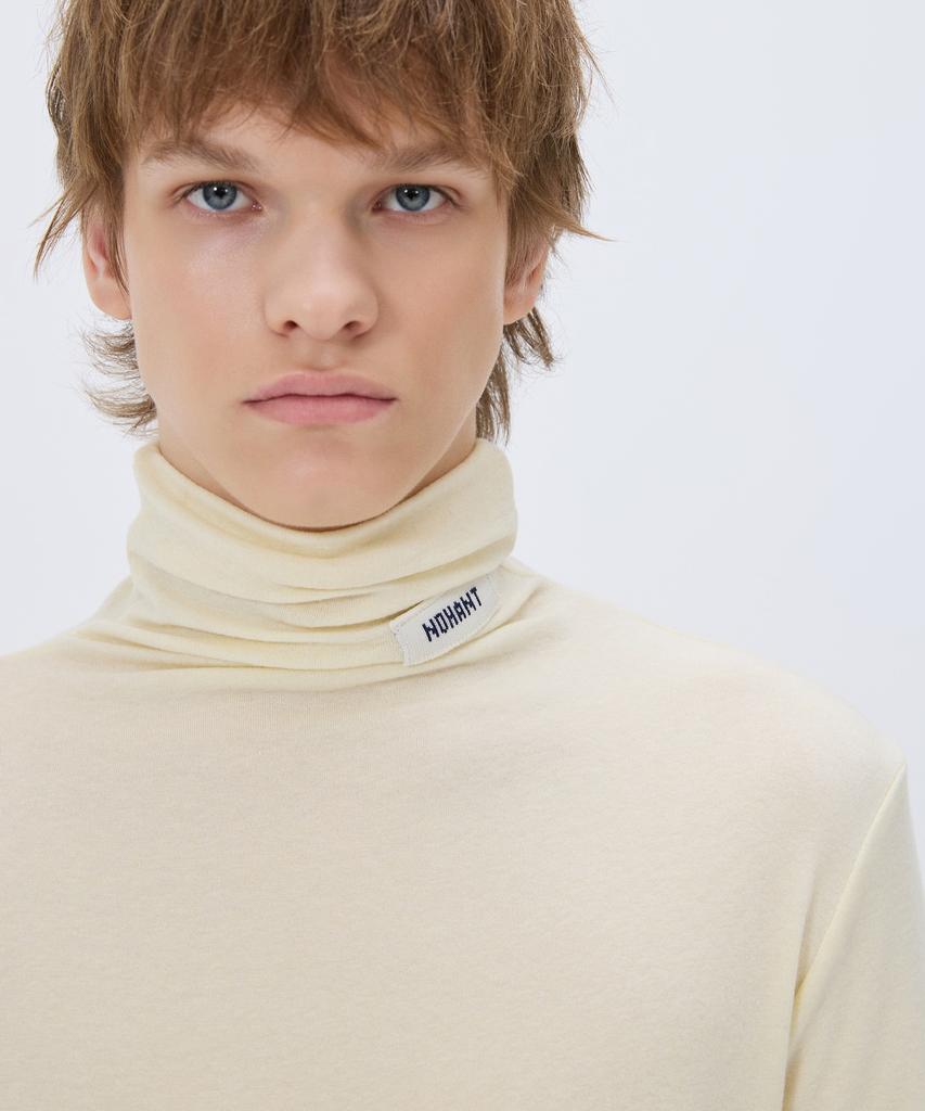 NOHANT Soft Turtleneck T-Shirt Ivory