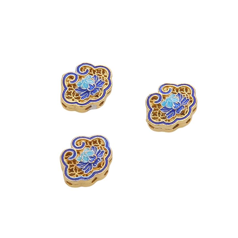 Copper Cloisonn Beads Charm Accessories For DIY Jewelry Making Bracelet Earring Necklace