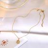 Rose Gold Flexible Six-Pointed Star Collarbone Necklace Titanium Steel Pendant Women Jewelry