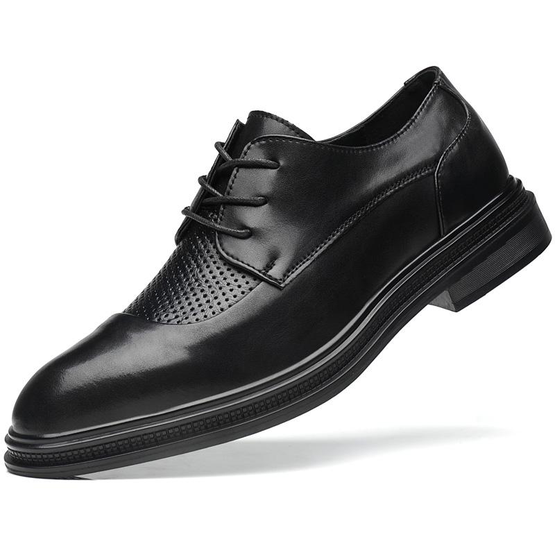 

Модная весенняя мужская обувь Модная свадебная обувь Мужская повседневная кожаная обувь Деловой повседневный Толстая подошва Платформа Лакированная обувь 46 чёрный