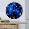 Glass Wall Clock Modern Design Landscape Light Luxury Colorful Art Reloj Pared Decorativo Clocks Living Room Bedroom Home Decor
