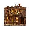 CRESYMME Miniature House Dollhouse Book Nook Kit, Wooden DIY 3D Hobby Handmade (Classical Library)