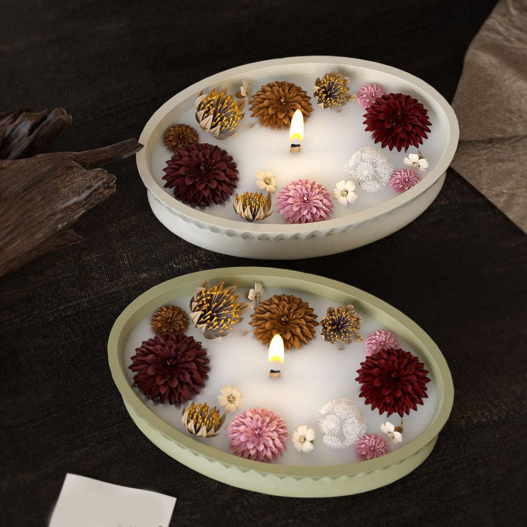 Elliptical Shape Silicone Mold for Resin Plaster and Cement Trays Home Decorative Crafting Tool Silicone Texture